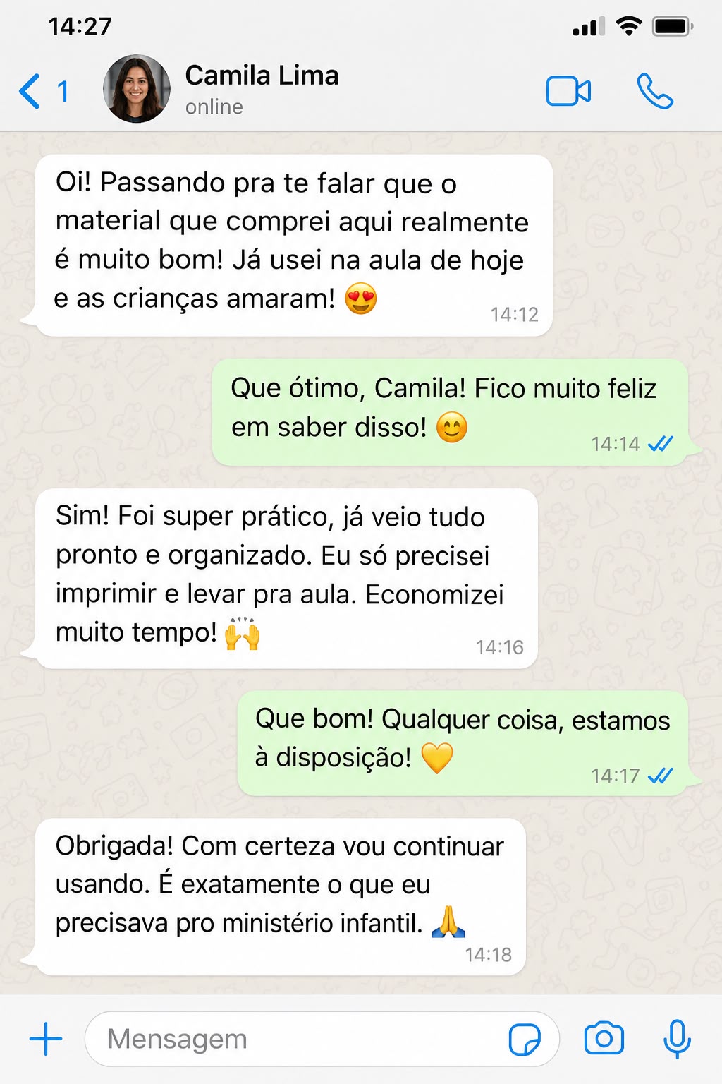 Print de feedback real 2