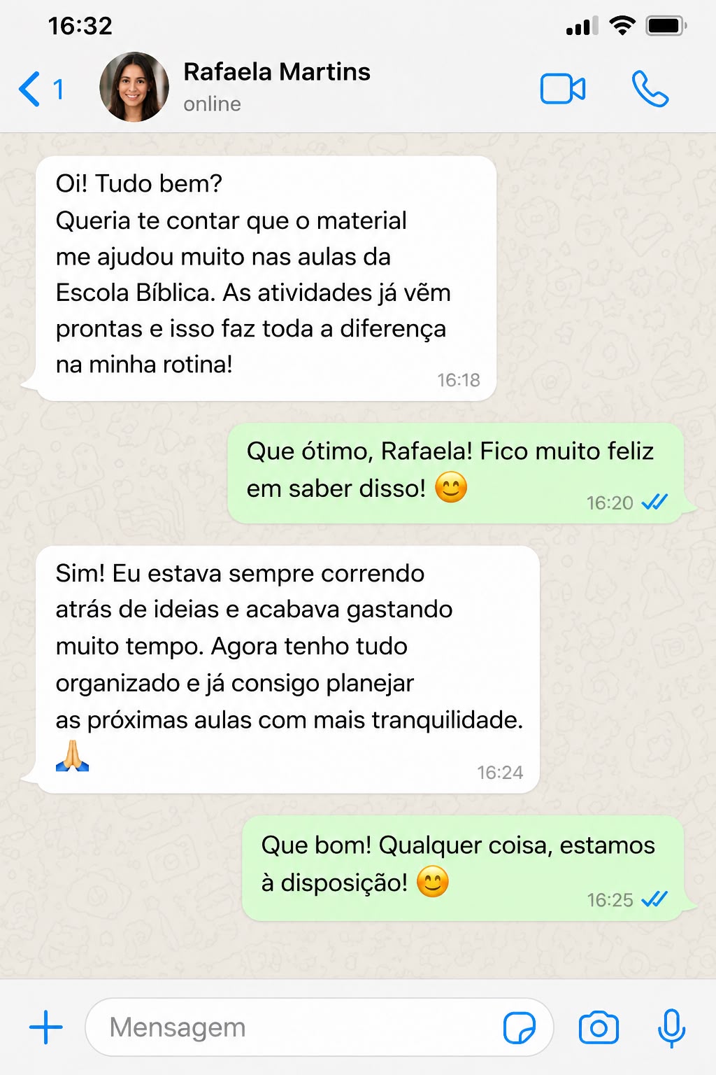 Print de feedback real 3